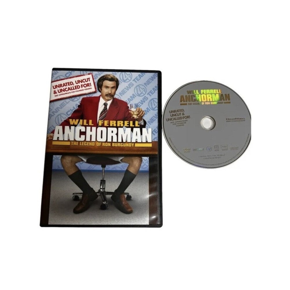 Anchorman‎ The Legend of Ron Burgundy DVD Unrated Uncut Will Ferrell Comedy